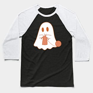 A cute, knitting ghost with wool Baseball T-Shirt